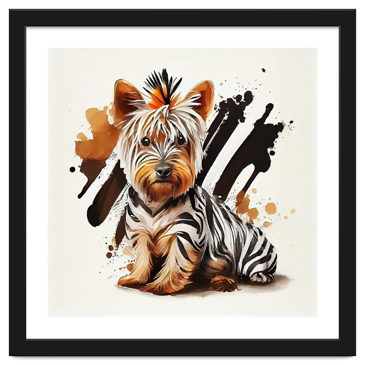 Watercolor Yorkshire Terrier Dog