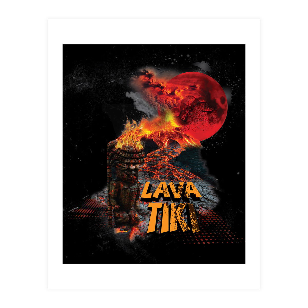 Volcano Lava Tiki (Print Only)