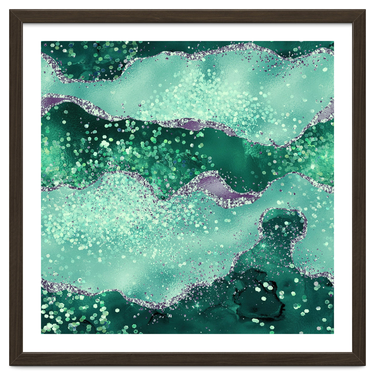Emerald Glitter Agate Texture 02