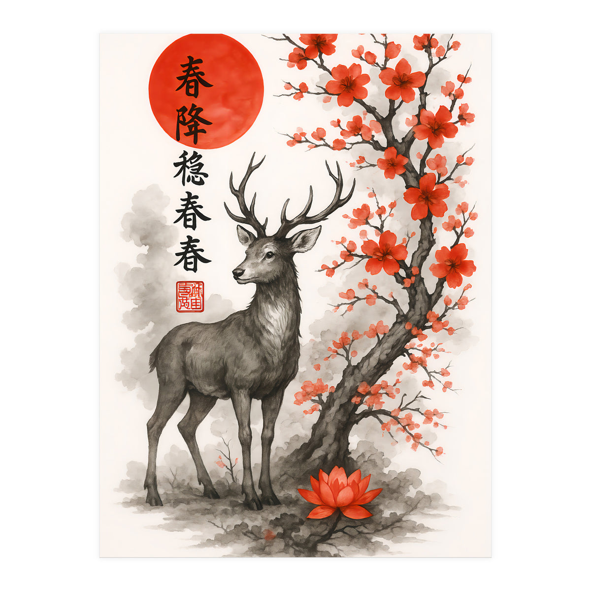 Deer Japanese (Print Only)