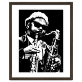 Rahsaan Roland Kirk American Jazz Multi-Instrumentalist in Grayscale 2 thumbnail
