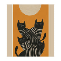 Abstract Black Cats (Print Only)