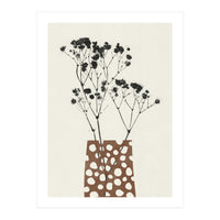 Gypsophila In A Brown Vase (Print Only)