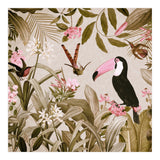 Vintage Exotic Birds Sepia Rainforest Flower Jungle (Print Only) thumbnail