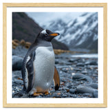 Gentoo Penguin Standing On A Rocky Shore thumbnail