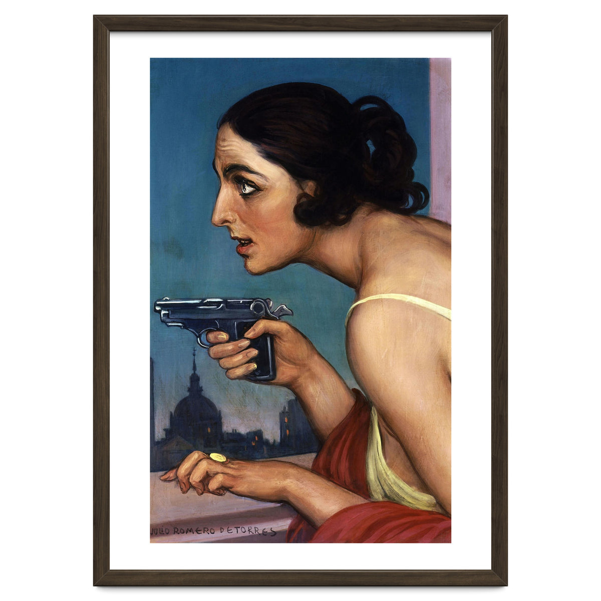 THE WOMAN OF THE GUN 1925-POSTER FOR THE SPANISH UNION OF EXPLOSIVES.