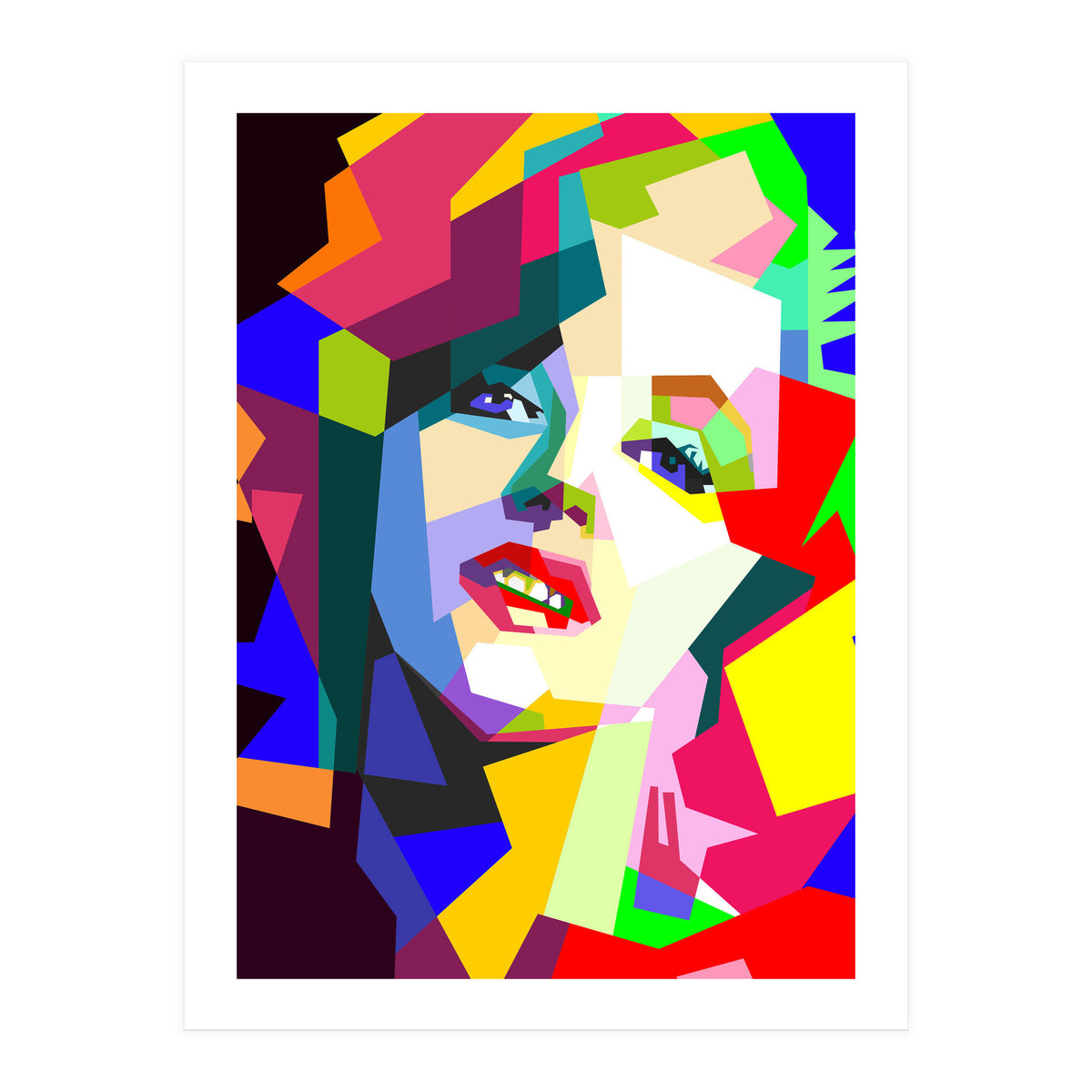 Hollywood Actress Monroe Pop Art WPAP Illustration (Print Only)