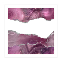 Mauve & Silver Agate Texture 08  (Print Only)