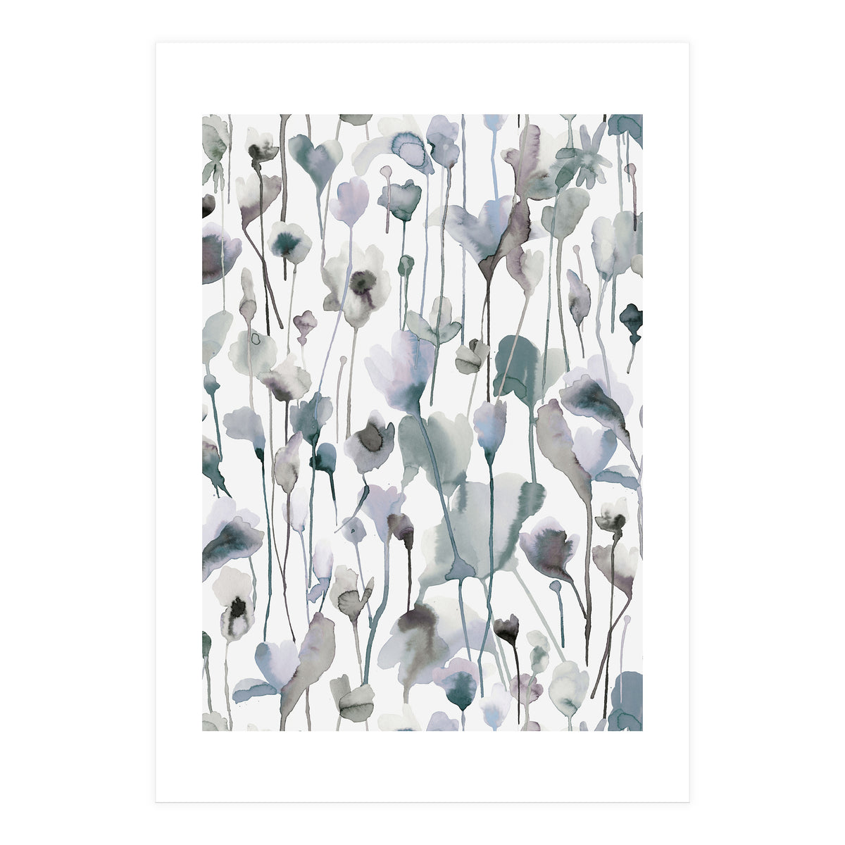Watercolour Cozy Wild Flowers  (Print Only)