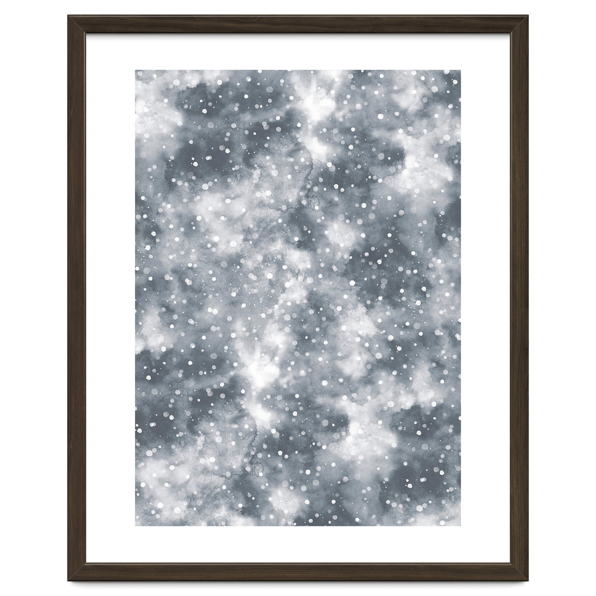 Abstract Winter Foggy Snow Gray White
