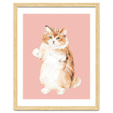Ms Purrlington Handpainted fluffy cat oil painting thumbnail