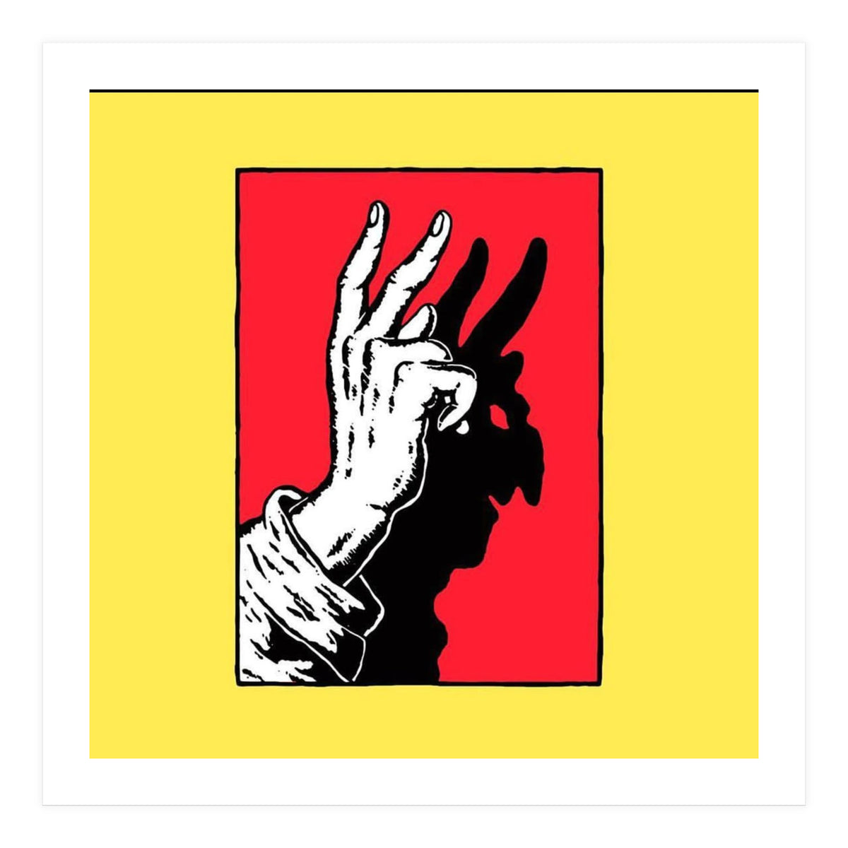 Hand Shadow Art – Peace & Freedom Illustration (Print Only)