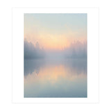Misty Sunrise Over Pine Forest Lake (Print Only) thumbnail