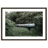 Graffiti pipe among the summer forest thumbnail