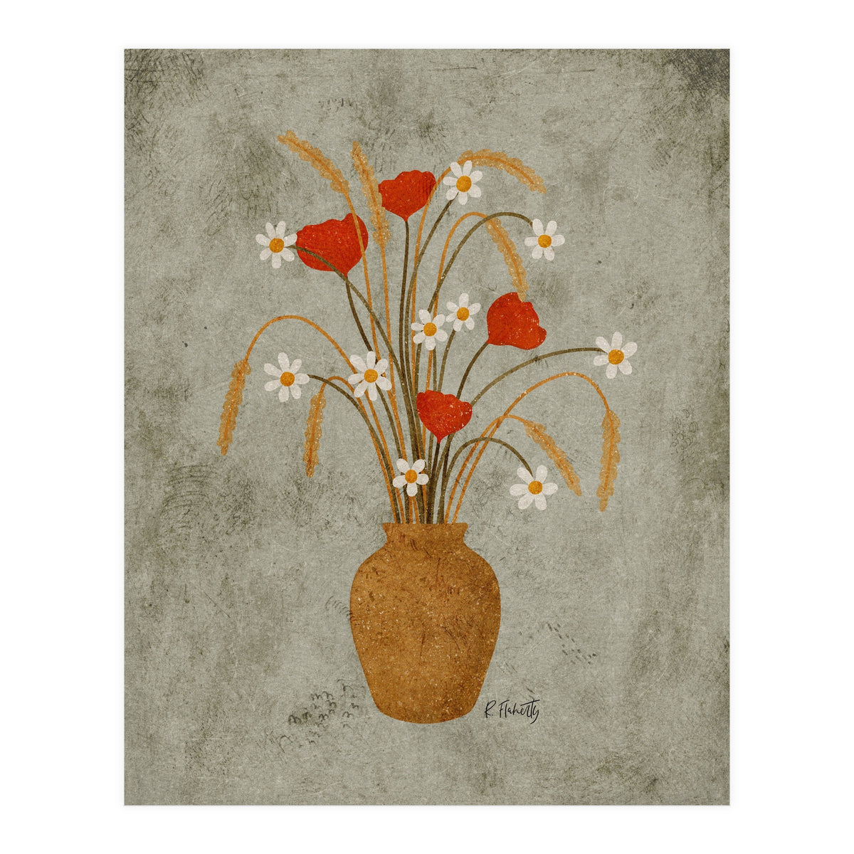 Harvest Floral Vase (Print Only)