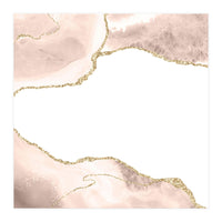 Ivory & Gold Agate Texture 06  (Print Only)