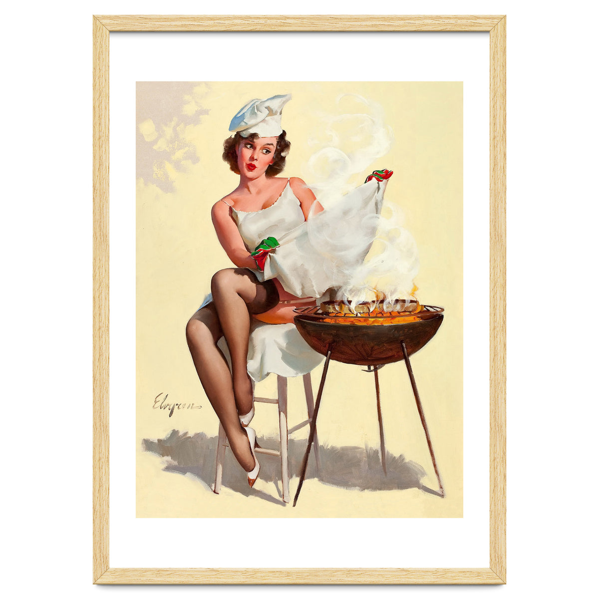 Hot Pinup Barbecue Girl
