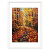 Sun-Drenched Golden Forest Path with Vibrant Autumn Foliage thumbnail