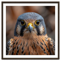 Close Up Kestrel Falcon Bird Portrait Majestic