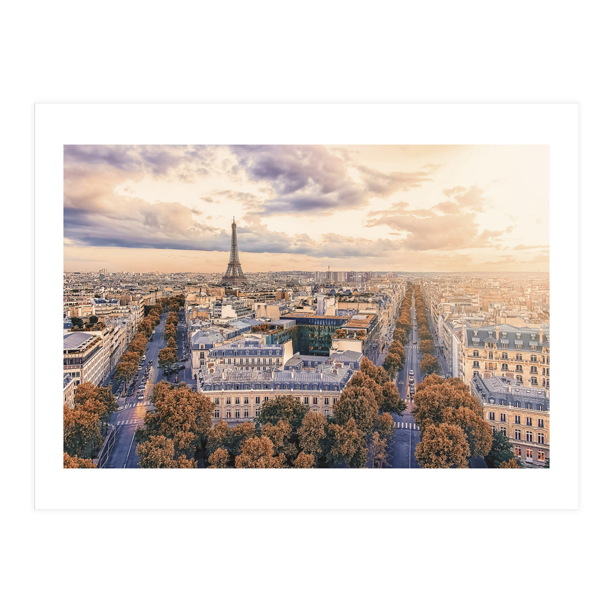 Sunset In Paris (Print Only)