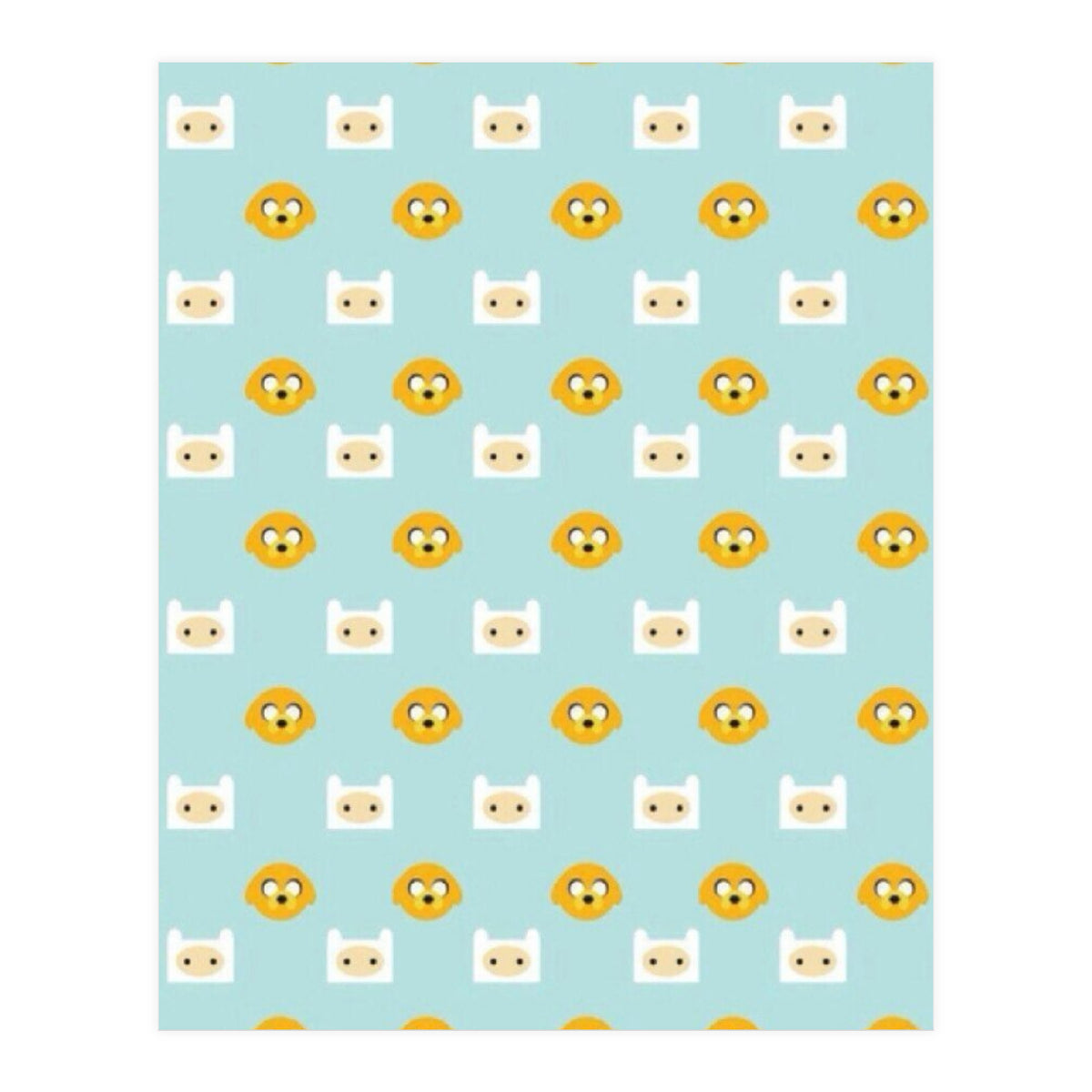 Minimalist Finn And Jake Seamless Cartoon Pattern (Print Only)