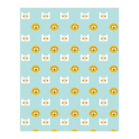 Minimalist Finn And Jake Seamless Cartoon Pattern (Print Only)