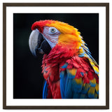 Scarlet Macaw Parrot Vibrant Plumage Close Up thumbnail