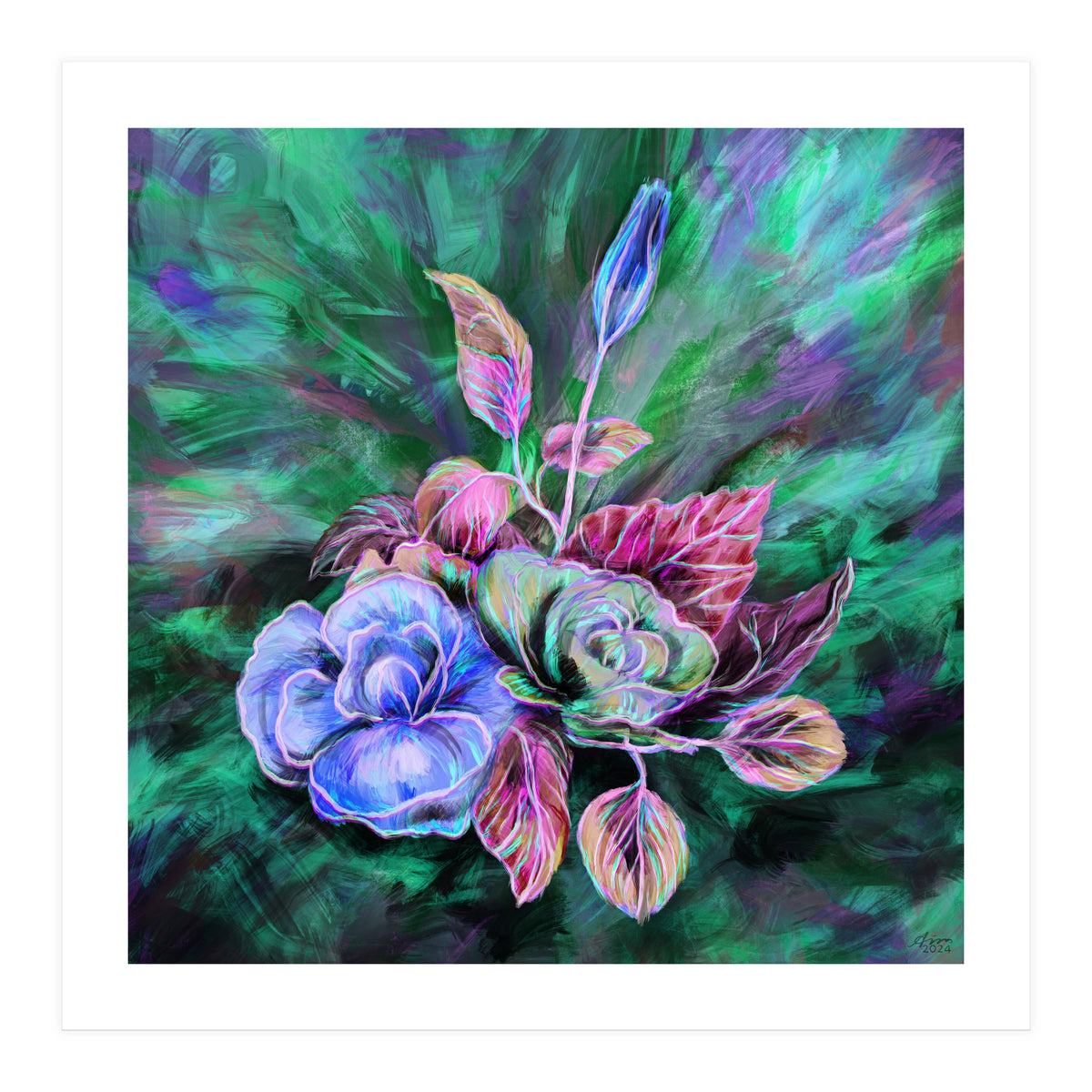 Bloom I (green) (Print Only)