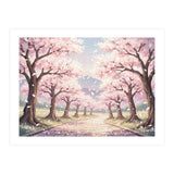 Sakura Path: Serene Cherry Blossom Avenue (Print Only) thumbnail