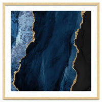Navy & Gold Agate Texture 01