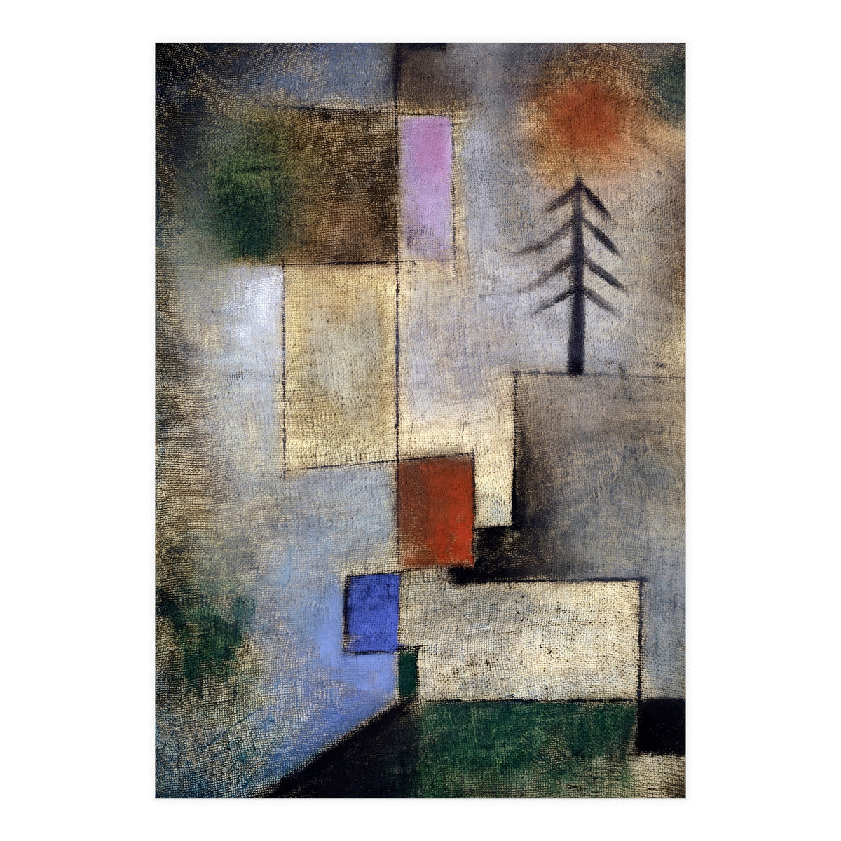 Paul Klee Small Fir Tree Abstract Painting (Print Only)