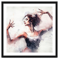 Elegant Ballet Dancer Portrait In Motion