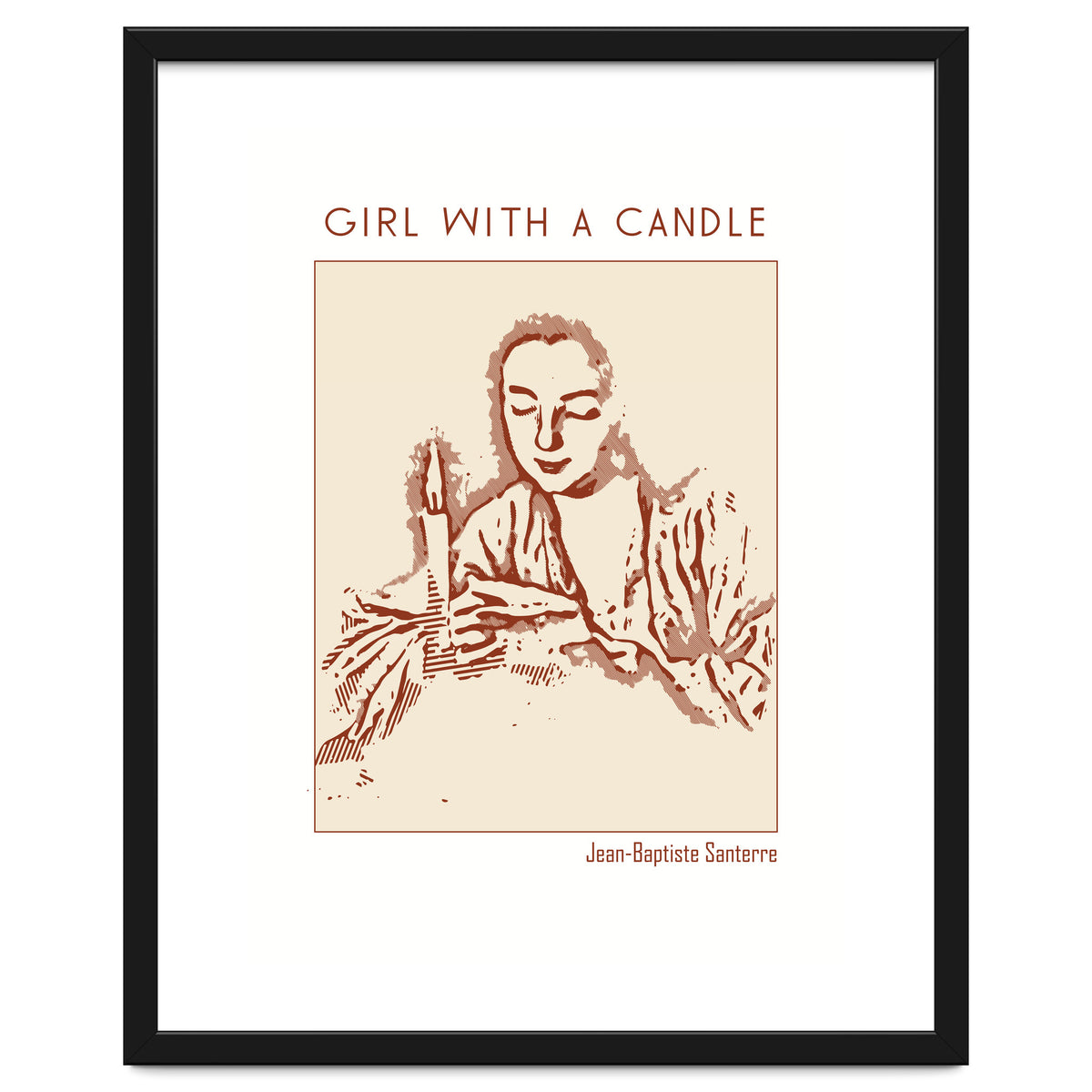 Girl With A Candle – Jean Baptiste Santerre