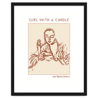 Girl With A Candle – Jean Baptiste Santerre