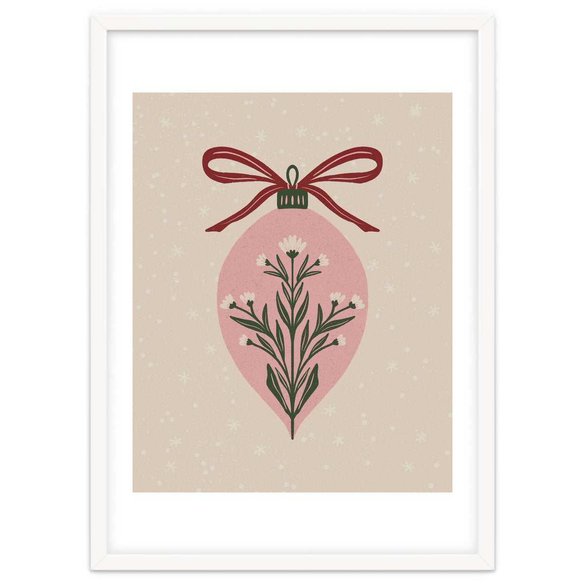 Christmas Floral Globe