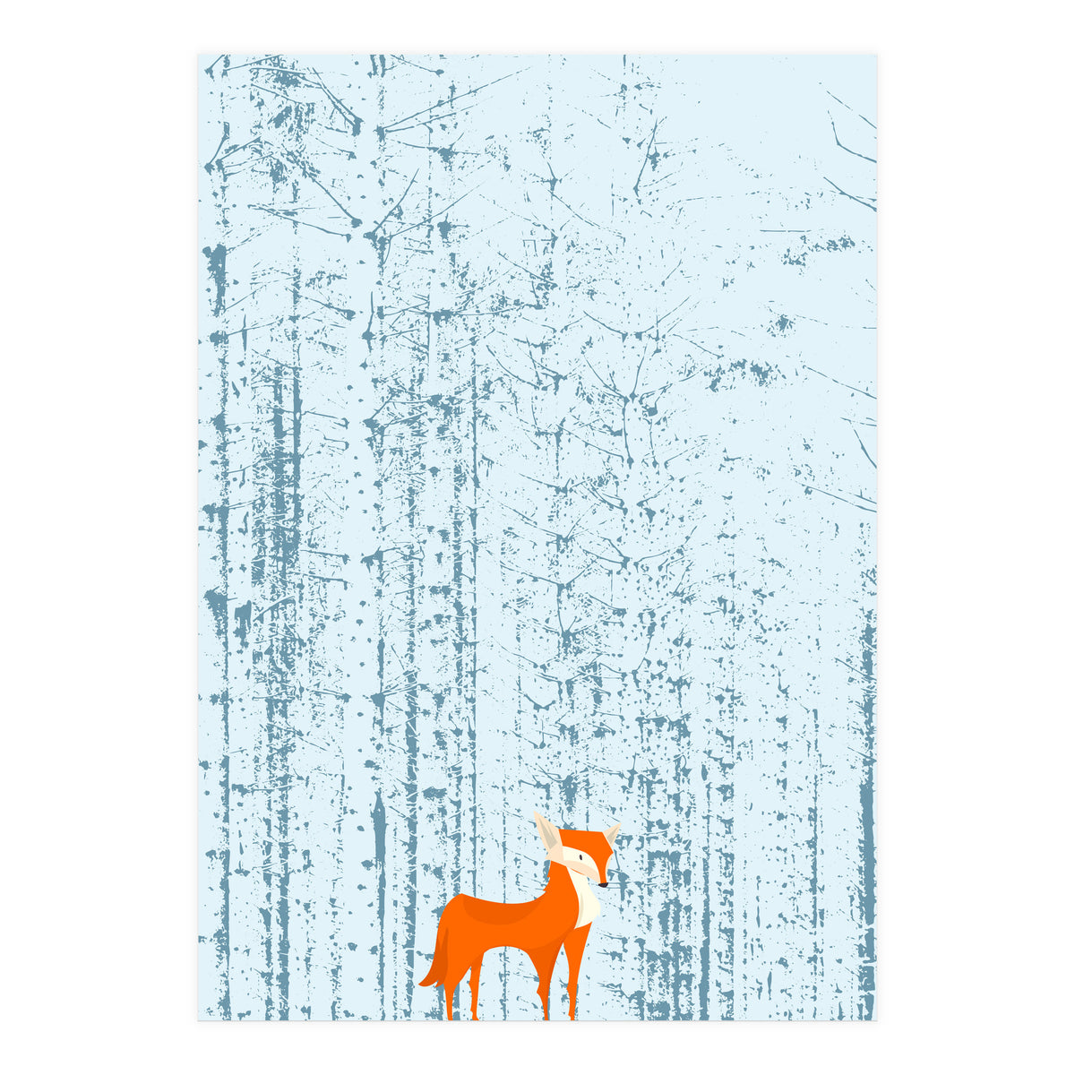 Fox Lost In The Woods (Print Only)