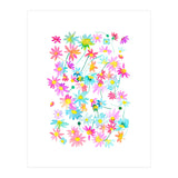 Daisies Spring Floral Pastel Watercolor (Print Only) thumbnail