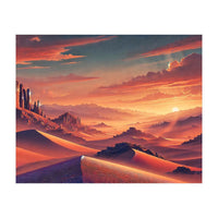 Vintage Chile, Atacama Desert Sunset Poster (Print Only)