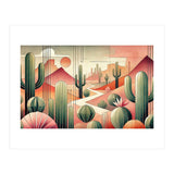 Art Deco Desert Cacti (Print Only) thumbnail