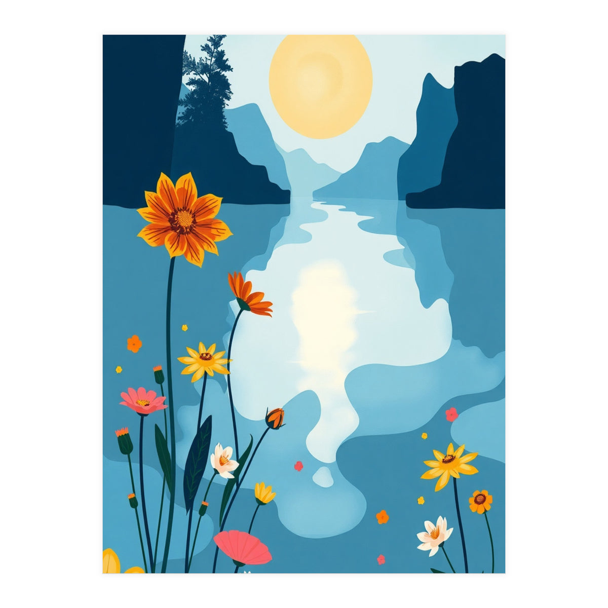 Lake Energy and Flower (Print Only)