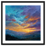 Ethereal Alpine Sunset Over Distant Peaks thumbnail