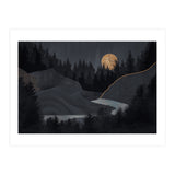 Abstract Landscape Midnight Moon (Print Only) thumbnail