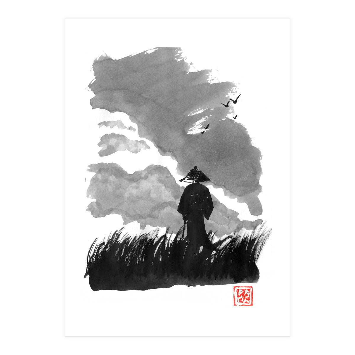 Samurai In The Prairy (Print Only)