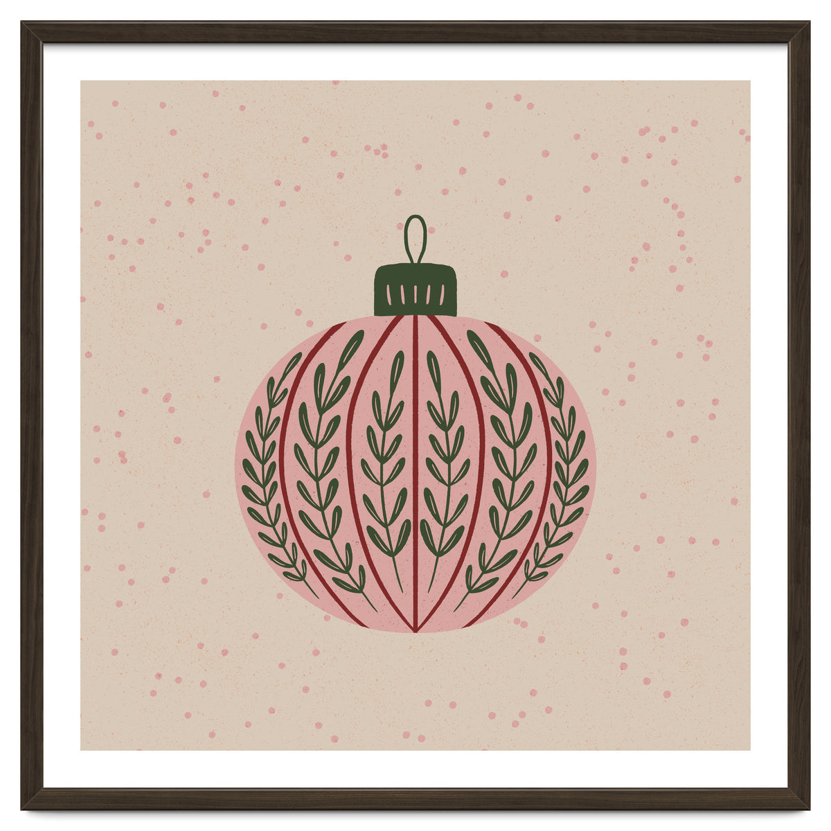 Christmas globe with branches