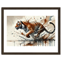 Dynamic Tiger In Motion
