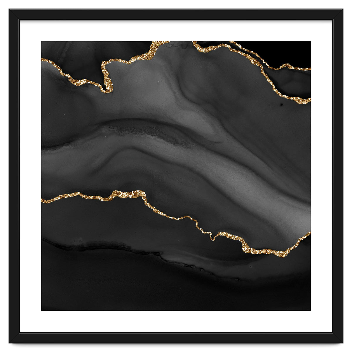 Black & Gold Agate Texture 01