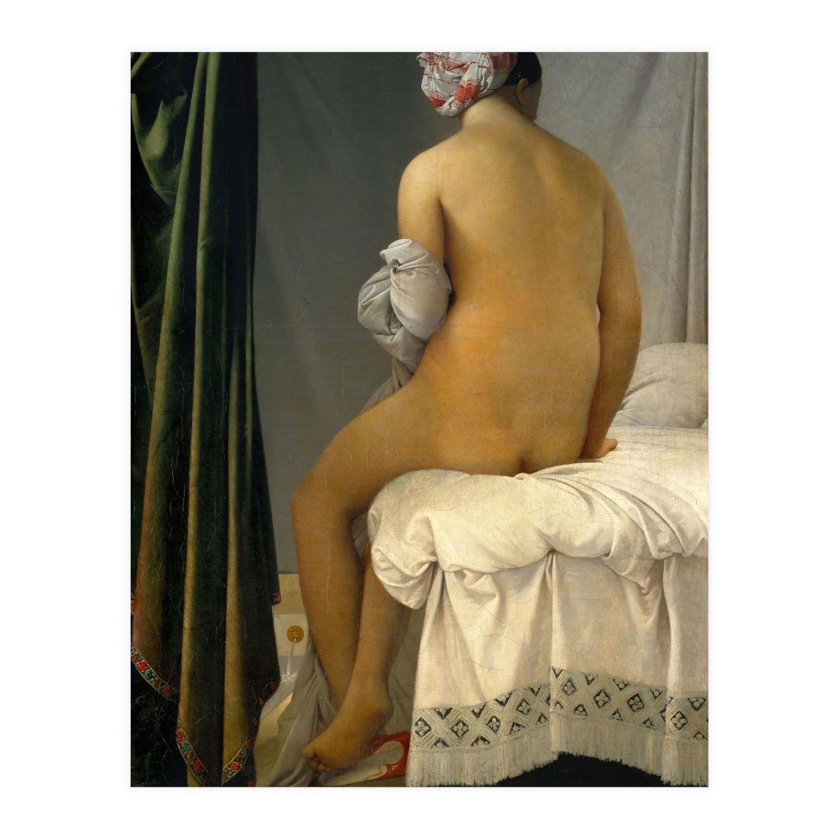 Jean Auguste Dominique Ingres / 'The Valpinçon Bather', 1806, Oil on canvas, 146 × 97,5 cm, RF 259. (Print Only)