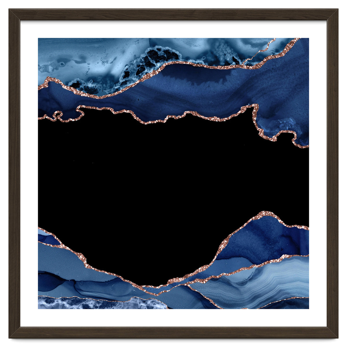 Navy & Rose Gold Agate Texture 18