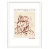 Self Portrait With Bandaged Ear And Pipe – Vincent Van Gogh thumbnail