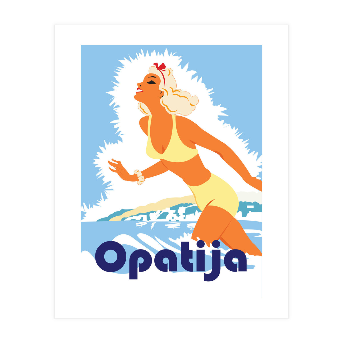 Opatia, Swimming Girl (Print Only)